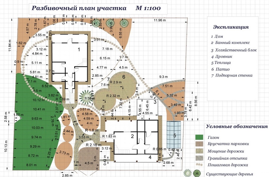Разбивочный чертеж
